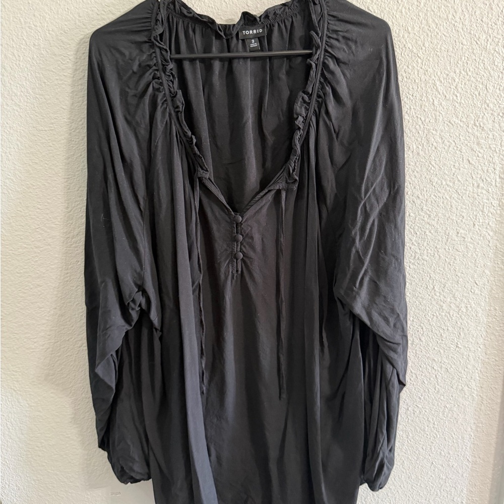 Torrid Black Tunic Top